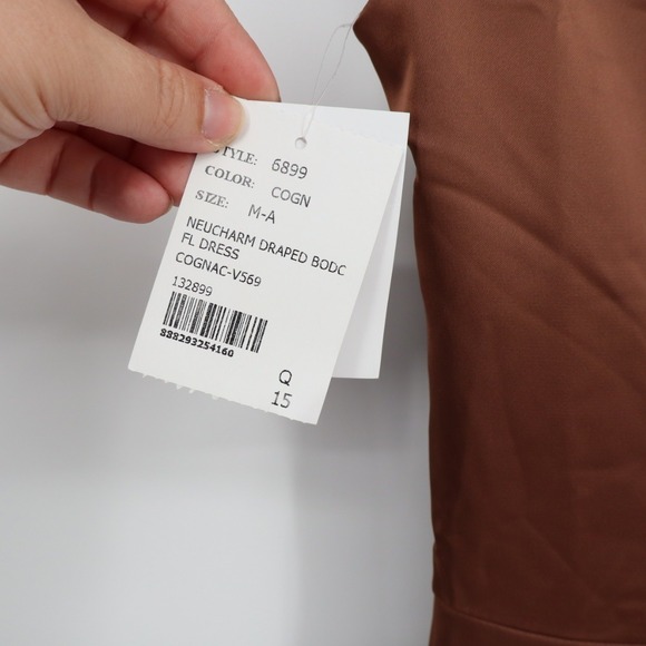 After Six High Neck Sleeveless Cap Shoulder Satin Maxi Dress Size M - Picture 7 of 9